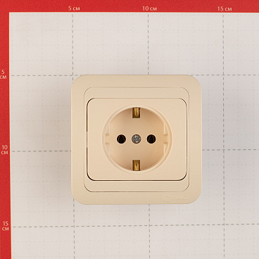 Розетка Makel Mimoza встраиваемая бежевая керамика (25008)