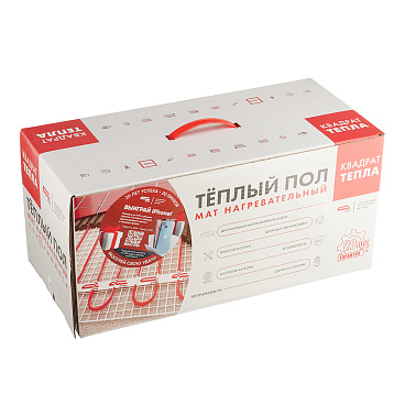 Теплый пол нагревательный мат СТН Квадрат тепла КМ-1200-8,0 8 кв.м 150 (1200) Вт