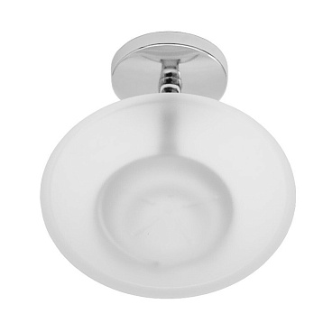 Мыльница для ванной Delphinium 41885 с держателем стекло/металл хром (102068)