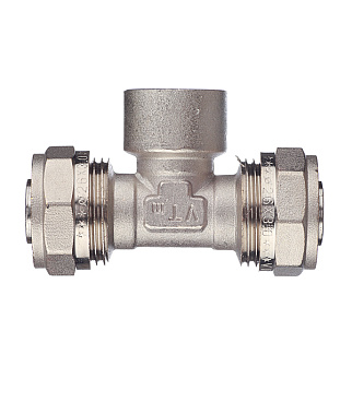 Тройник VALTEC (VTm.332.N.260526) 26 обж(ц) х 3/4 ВР(г) х 26 обж(ц)