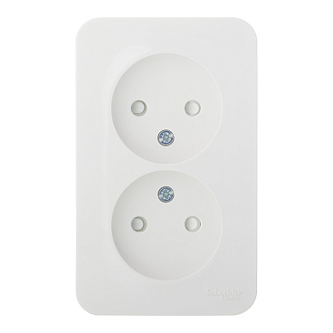 Розетка Systeme Electric Blanca накладная белая со шторками (BLNRA001211)