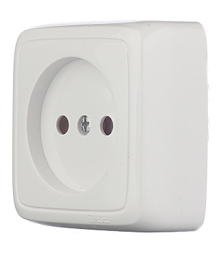 Розетка Hegel Alfa накладная белая (РА16-103)