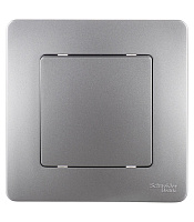 Выключатель Systeme Electric Blanca одноклавишный встраиваемый алюминий (BLNVS010103)