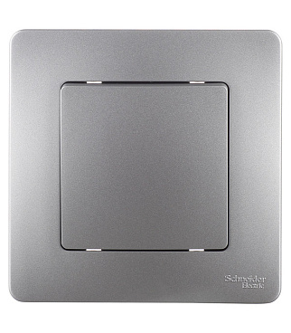 Выключатель Systeme Electric Blanca одноклавишный встраиваемый алюминий (BLNVS010103)