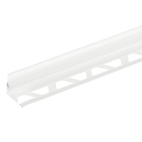 Уголок ПВХ для кафельной плитки внутренний 8 мм 2,5 м белый