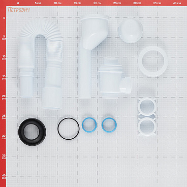 Сифон для писсуара АНИ пласт 32х40/50 с отводом с соединением 40/50 мм (U1016)