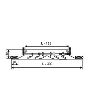 Диффузор потолочный квадратный Era Pro ДП4 300х300 мм