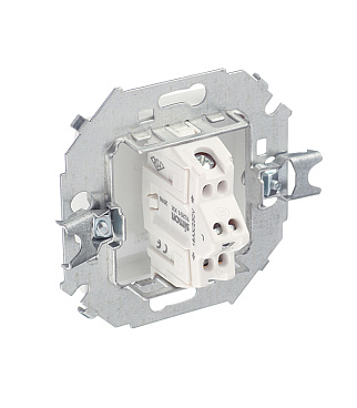 Переключатель Simon 15 одноклавишный встраиваемый белый (1591201-030)