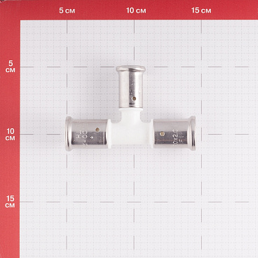 Тройник Henco (10PKW-201620) 20(пресс) х 16(пресс) х 20(пресс) PVDF белый
