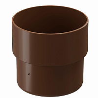 Муфта водосточной трубы пластиковая d80 мм Docke Standard светло-коричневая RAL 8017