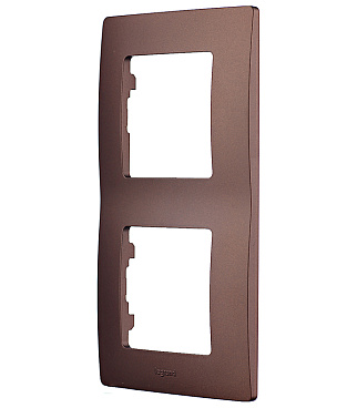 Рамка Legrand Etika двухместная какао (672572)