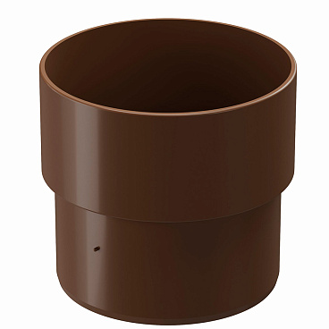 Муфта водосточной трубы пластиковая d80 мм Docke Standard светло-коричневая RAL 8017