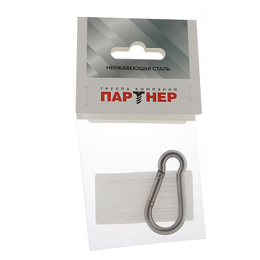 Карабин пожарный d6 мм 60 мм DIN 5299 С нержавеющая сталь