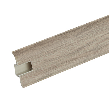 Плинтус ПВХ напольный Winart 58 мм дуб эллора 2500 мм S-профиль с кабель-каналом