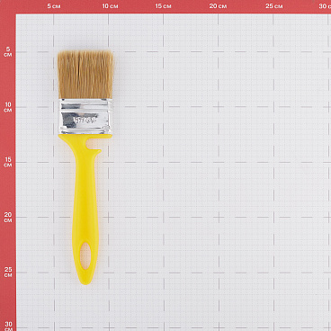 Кисть плоская искусственная щетина пластиковая ручка Wenzo Pro 50х12 мм для эмалей и лаков на водной основе