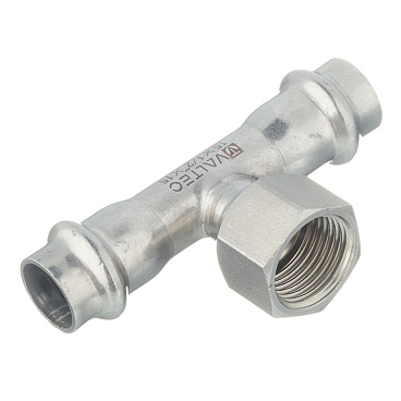 Тройник Valtec (VTi.932.I.150415) 15 мм х 1/2 ВР(г) х 15 мм нержавеющая сталь