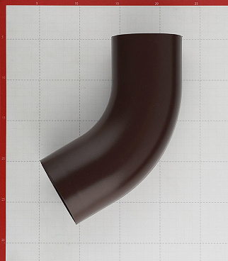 Колено трубы Grand Line металлическое d90 мм 60° коричневое RAL 8017