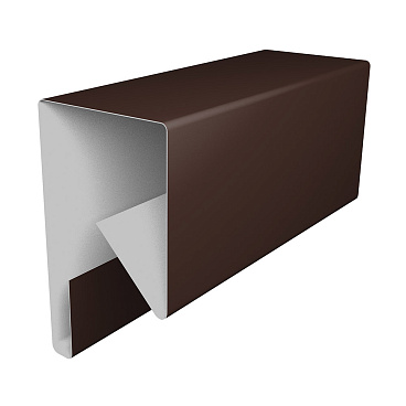 Планка заборная П-образная 17х30х2000 мм коричневая RAL 8017