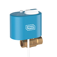 Кран шаровой с электроприводом бронзовый Stahlmann 3/4 ВР(г) х 3/4 ВР(г) прямой 12 В (2282756)