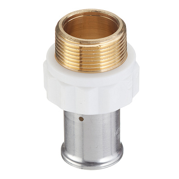 Муфта Henco (17PKW-3207) 32(пресс) х 1 1/4 НР(ш) белая PVDF