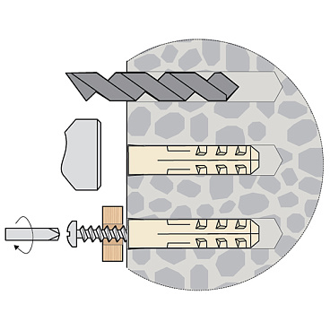 Дюбель распорный Hard-Fix 8x65 мм нейлон (100 шт.)