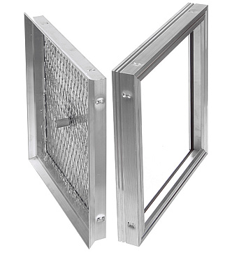 Люк ревизионный под плитку напольный Практика Барьер алюминиевый 400х400 мм скрытый