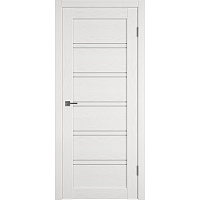 Дверь межкомнатная Атум 28 700х2000 мм ПВХ белая со стеклом с замком и петлями