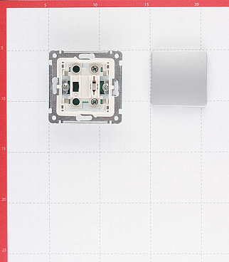 Выключатель Hegel Master одноклавишный встраиваемый серебро (ВС10-411-06)