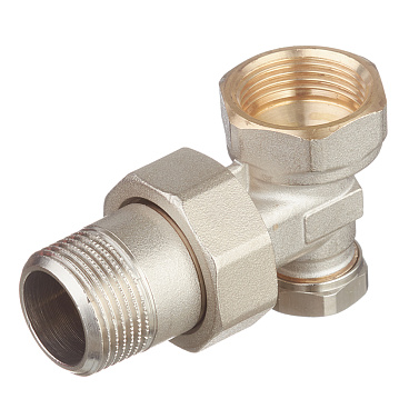 Клапан запорный угловой Valtec 3/4 НР(ш) х 3/4 ВР(г) для радиатора (VT.019.N.05)