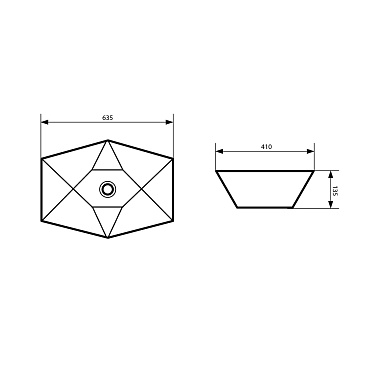 Раковина Lavelly Arctica 64 см накладная белая (686705)