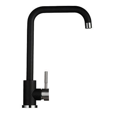 Смеситель для кухни Granula Standart черный с высоким изливом однорычажный (ST-4033, ЧЁРНЫЙ)