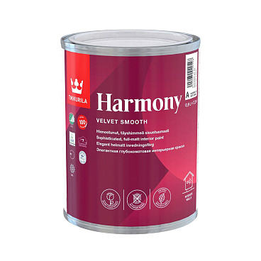 Краска моющаяся Tikkurila/Tikkivala Harmony Velure база А белая 0,9 л