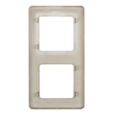 Рамка Legrand Inspiria двухместная шампань (673948)