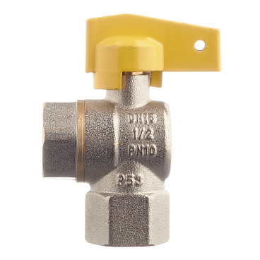 Кран шаровой газовый 1/2 ВР(г) х 1/2 ВР(г) бабочка угловой