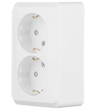 Розетка Systeme Electric Этюд накладная белая со шторками (PA16-008B)