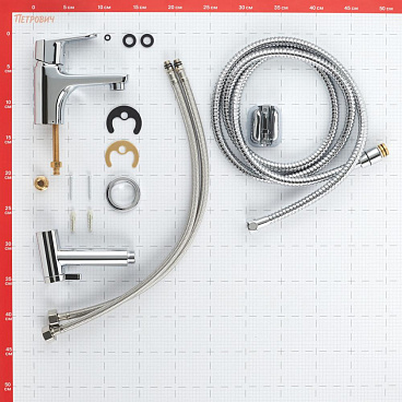 Смеситель для раковины с гигиеническим душем двухрежимным Corsa Deco CX однорычажный хром (FBCXH)