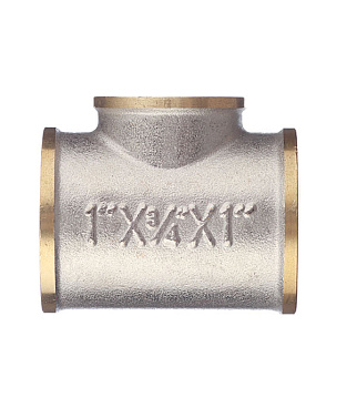 Тройник переходной 1 ВР(г) х 3/4 ВР(г) х 1 ВР(г) латунный