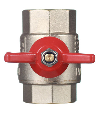 Кран шаровой латунный Valtec Base 3/4 ВР(г) х 3/4 ВР(г) бабочка прямой (VT.217.N.05)