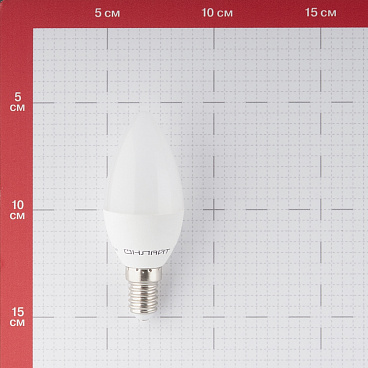 Лампа светодиодная Онлайт E14  4000К 6 Вт 220 В свеча матовая