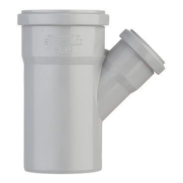 Тройник Ostendorf HTEA d90х50 мм 45° пластиковый для внутренней канализации (114220)