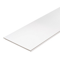 Панель ПВХ 250х3000х9 мм Stella бесшовная глянцевая белая 0,75 кв.м