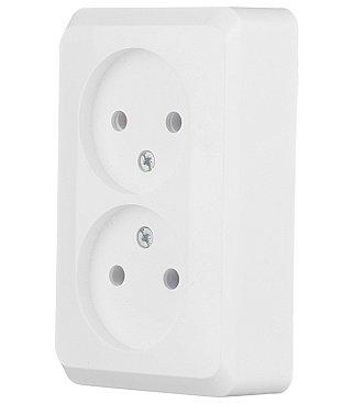 Розетка Systeme Electric Этюд накладная белая (PA16-005B)