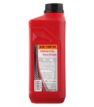Масло для 4-тактных двигателей DDE минеральное 1 л (M-SAE10W-40)