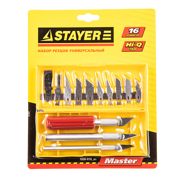 Набор резцов по дереву для точных работ Stayer Master (1830-H16_z01) (16 шт.)
