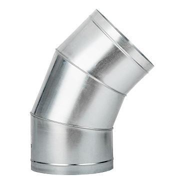Отвод для круглых воздуховодов d315 мм 45° оцинкованный