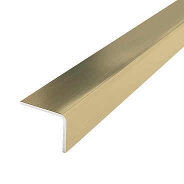 Уголок для плитки матовый прямой наружный нержавеющая сталь 2700х10х10 мм шампань