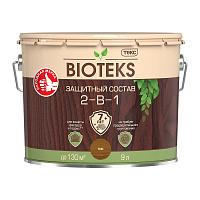 Антисептик Текс Bioteks 2-в-1 декоративный для дерева тик 9 л