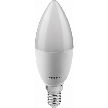 Лампа светодиодная Онлайт E14 2700К 15 Вт 900 Лм 220-240 В свеча матовая