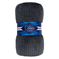 Плед 150х200 см TexRepublic Жаккард микрофибра темно-серый