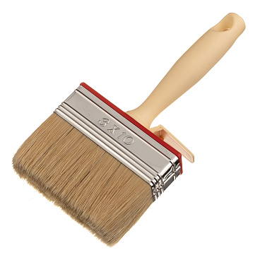 Кисть плоская натуральная щетина пластиковая ручка Beorol 100х31 мм для эмалей и лаков на алкидной основе